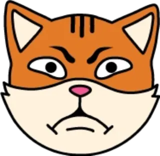😡 chat, en colère, félin, animal, dessin animé telegram sticker