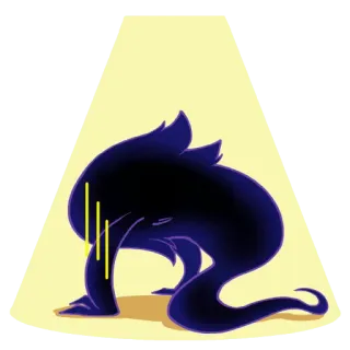 ⛓ triste, ánimo, sombra, criatura telegram sticker