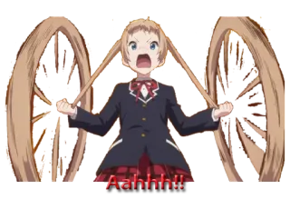 😤 Aahhh!! Anime, Mädchen, Schreien, Angst, Emotion telegram sticker