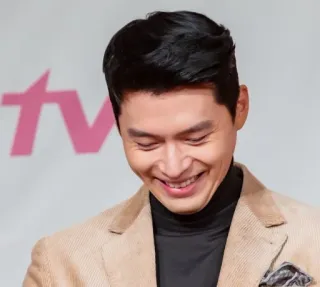 😂 Hyun Bin actor, korean, celebrity, man, smile, fashion, style telegram sticker