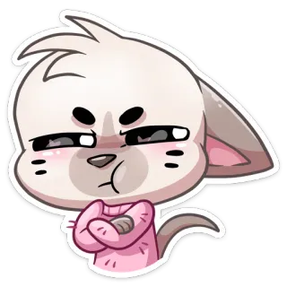 😡 animal de desenho animado, animal, gato, bravo, fofo, adesivo whatsapp sticker