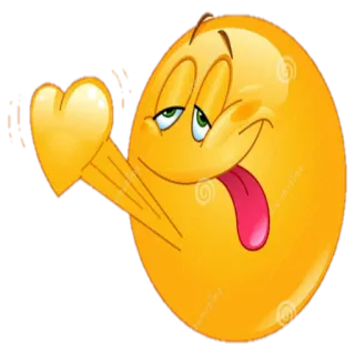 😋 Emoji, Corazón, Afecto, Lengua, Amor, Sonrisa telegram sticker