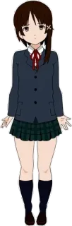 😒 anime girl, school uniform, cute, female, manga, character telegram sticker