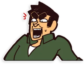 😫 wütend, schreien, Cartoon, Mann, Ausdruck, verärgert telegram sticker