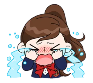 😭 плач, грустный, слезы, мультфильм, аниме, эмоциональный whatsapp sticker
