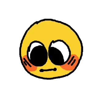 😳 Emoji, Réaction, Visage, Expression, Mignon, Jaune, Rougir telegram sticker