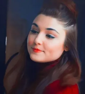 🤩 mulher, retrato, beleza, maquiagem, pessoa, rosto telegram sticker