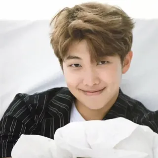 ☺️ RM kpop, bts, música, ídolo, cantante, retrato, celebridad telegram sticker