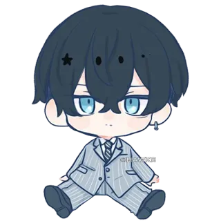 😐 ©HAWKS Chibi, Anime, Hoạt hình, Kawaii, Nhân vật, Sticker telegram sticker