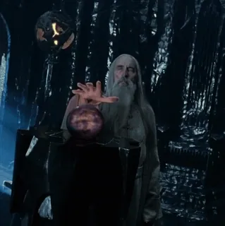 💍 Saruman Lord of the Rings mago, fantasia, magia, orbe, senhor dos anéis, saruman, terra média whatsapp sticker