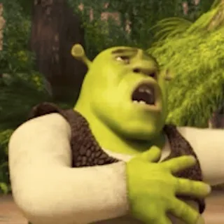 😵 Shrek Shrek, Oger, Dreamworks, animiert, Film, lustig, Cartoon telegram sticker