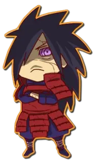 😒 Madara Uchiha Naruto anime, mangá, adesivo, desenho animado, personagem, ninja telegram sticker