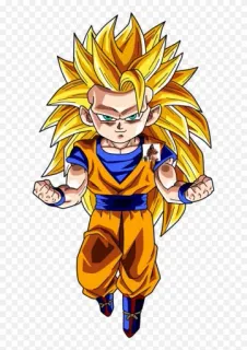 😉 Goku Dragon Ball Goku, Super Saiyan 3, Anime, Manga, Dragon Ball Z, Kartun whatsapp sticker