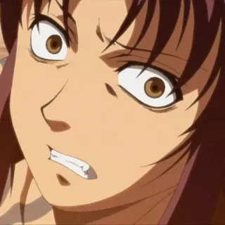 😨 Anime, Wütend, Frau, Gesichtsausdruck, Verärgert whatsapp sticker