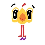 ๐คค chicken, cartoon, cute, animal, bird telegram sticker