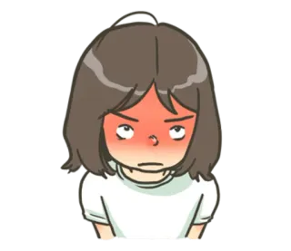 😡 화난, 불쾌한, 만화, 좌절한, 짜증나는 whatsapp sticker