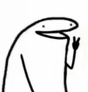 🤞 Мем, Знак мира, Рисунок, Мультфильм, Наклейка, Florkofcows whatsapp sticker