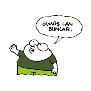 ☠️ ÖLMÜŞ LAN BUNCALAR. 만화, 말풍선, 캐릭터, 웃긴, 표정 telegram sticker