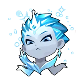 😑 ice, character, crown, winter, snow telegram sticker