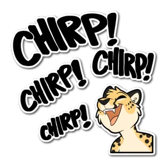 🗯 CHIRP! CHIRP! CHIRP! CHIRP! 치타, 동물, 만화, 짹짹, 귀여운 telegram sticker