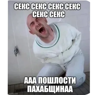 ❤ СЕКС СЕКС СЕКС СЕКС СЕКС СЕКС
ААА ПОШЛОСТИ ПАХАБЩИНАА mème, offensant, psychiatrique, homme, camisole telegram sticker