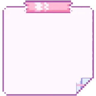 🍁 Pixel art, Ghi chú, Memo, Sticker, Hồng, Dễ thương telegram sticker
