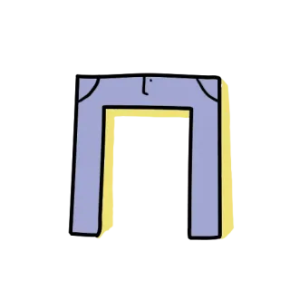 😘 pants, clothing, fashion, jeans telegram sticker