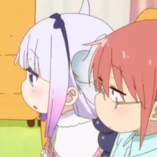 🍚 Kanna Kamui Miss Kobayashi's Dragon Maid Anime, Dragon Maid, Kanna, Kanna Kamui, Fofo, Mangá whatsapp sticker