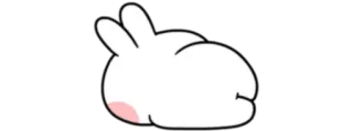 😌 coniglio, coniglietto, animale, carino, cartone animato, kawaii telegram sticker