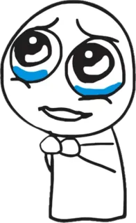 😭 Meme, Chorando, Implorando, Emoji, Desenho animado telegram sticker