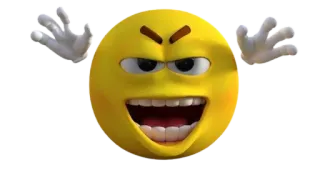 😃 Emoji, Smiley, Arrabbiato, Cartone animato, Espressione, Emoticon whatsapp sticker