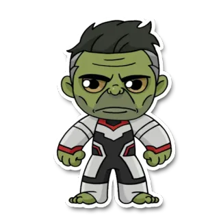 😒 Hulk Hulk, Marvel, Superhero, Avengers, Cartoon character telegram sticker