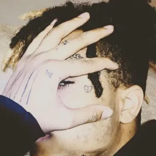 🖤 XXXTentacion rapper, muziek, gezichtstatoeage, artiest telegram sticker