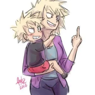 ❤️ Bakugo Katsuki My Hero Academia Anime, Manga, Jari tengah, Ofensif, Bakugo, My Hero Academia telegram sticker