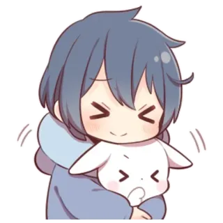 🌟 Anime, Słodkie, Postać, Kreskówka, Ilustracja, Kawaii telegram sticker