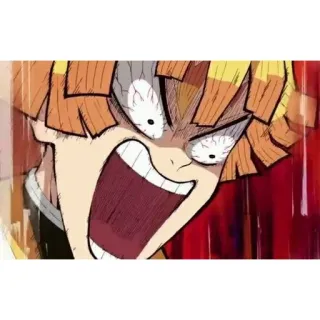 🍃 Zenitsu Agatsuma Demon Slayer anime, scared, demon slayer, zenitsu, manga telegram sticker