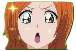 😍 Orihime Inoue Bleach anime, bleach, orihime inoue, cute, sparkle telegram sticker