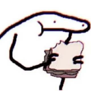 😐 stick figure, eating, sandwich, cartoon, simple, funny, humor whatsapp sticker