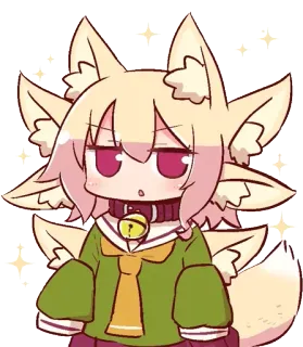 😙 anime, manga, fox, character, cute, kawaii, animal, illustration telegram sticker
