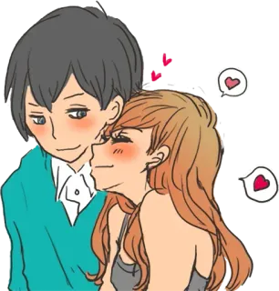 ❤️ 커플, 사랑, 로맨스, 만화, 애정, 하트, 관계 telegram sticker
