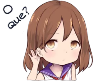 ❓ O que? Anime, Frage, Cartoon, Was telegram sticker
