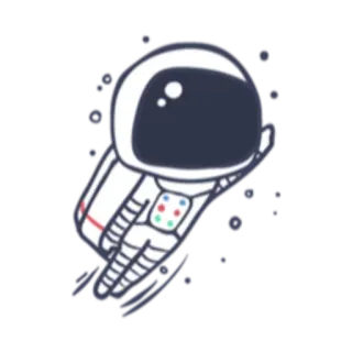 🕴 astronauta, espaço, roupa espacial, desenho animado, estrelas telegram sticker