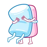 🥰 棉花糖, 可爱, 糖果, 甜, 卡哇伊, 卡通, 食物 telegram sticker