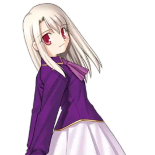☺️ Illyasviel von Einzbern Fate/stay night Аниме, Персонаж, Илиясвиль фон Айнцберн, Fate/stay night, Девушка, Магия, Белые волосы, Красные глаза telegram sticker