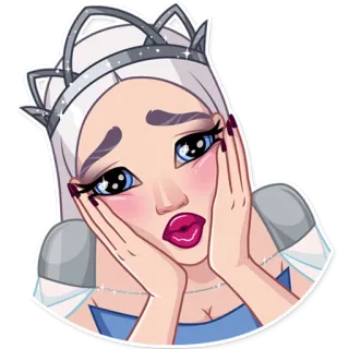 🥺 mulher, princesa, coroa, triste, desapontado/a, chateado/a telegram sticker