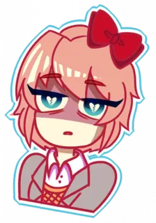 🧡 Sayori Doki Doki Literature Club! Anime, Sticker, Doki Doki Literature Club, Sayori, Video game, Mangá telegram sticker