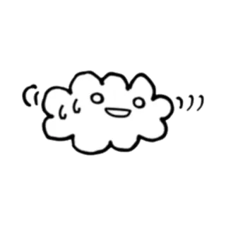 😅 nube, dibujo animado, cielo, tiempo, lindo, kawaii, sonriendo, feliz whatsapp sticker