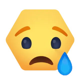 😢 emoji, sad, crying, emotion, feeling, face telegram sticker