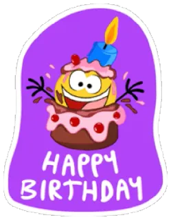 🎂 HAPPY BIRTHDAY ulang tahun, kue, perayaan, pesta, salam telegram sticker