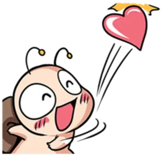 😍 Karakter kartun, Hati, Lucu, Senang, Stiker, Ilustrasi whatsapp sticker